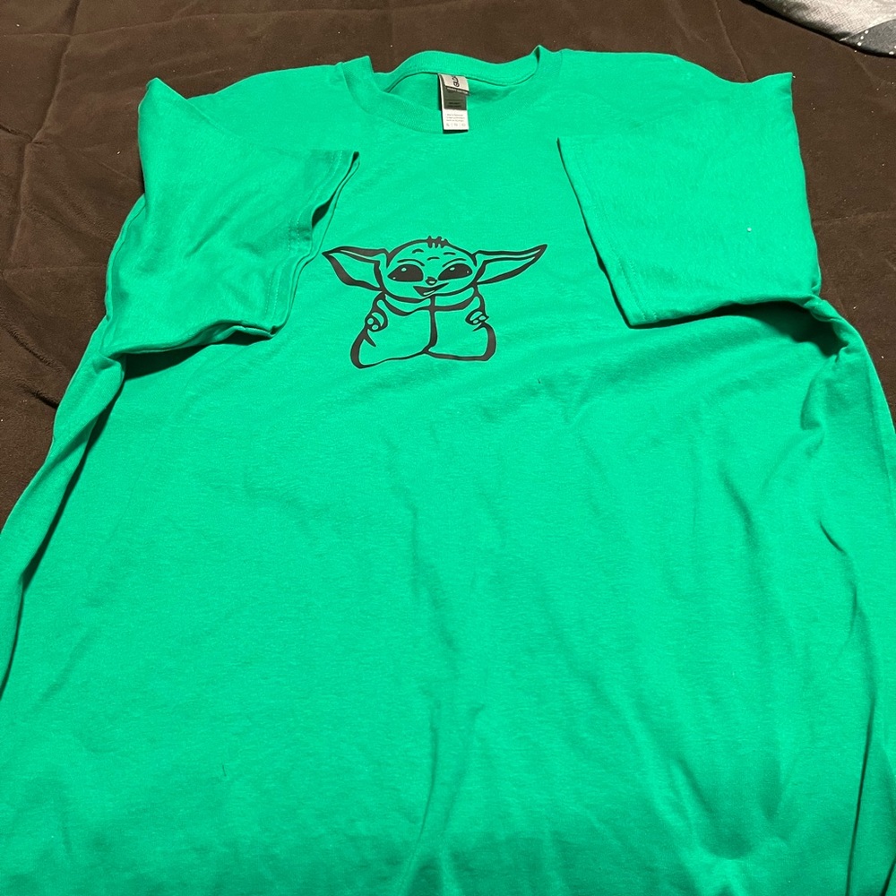 Green Short Sleeve Shirt with cute character on it - Picture 1 of 3